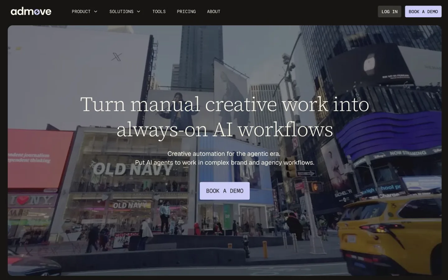 AdMove AI homepage, October 2026