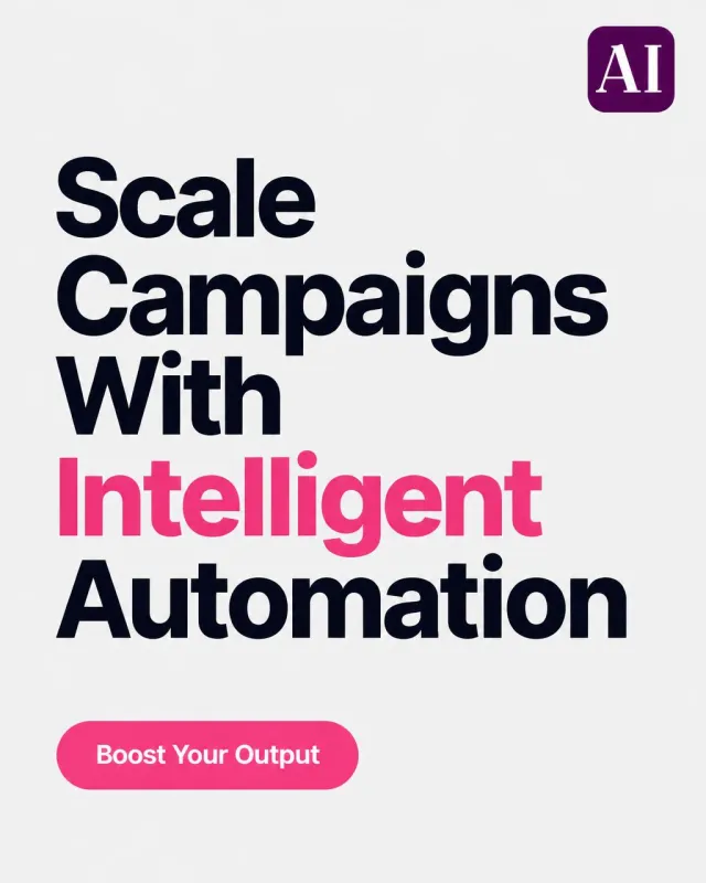 Ad: Scale Campaigns With Intelligent Automation, bold type, Boost Your Output button