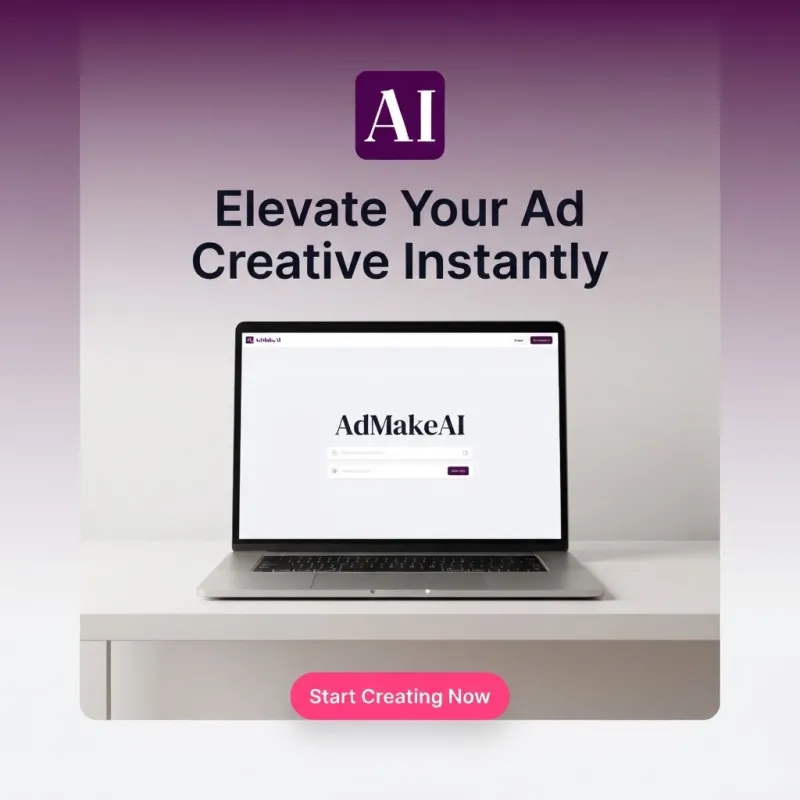 First ad set from a new AdMakeAI account, ad 1 of 4 shown