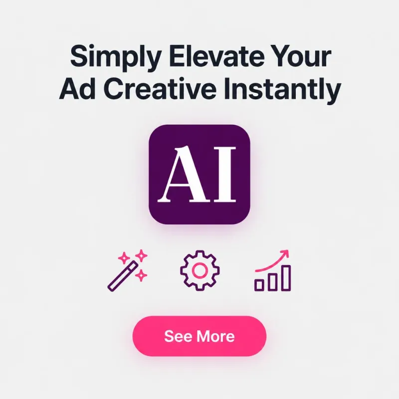 First ad set from a new AdMakeAI account, ad 4 of 4 shown