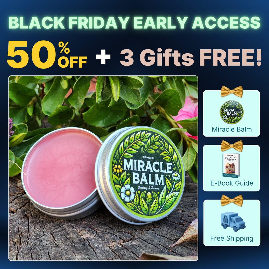 Tin of pink balm on green leaves with three side tiles for a second balm, an e-book guide and free shipping