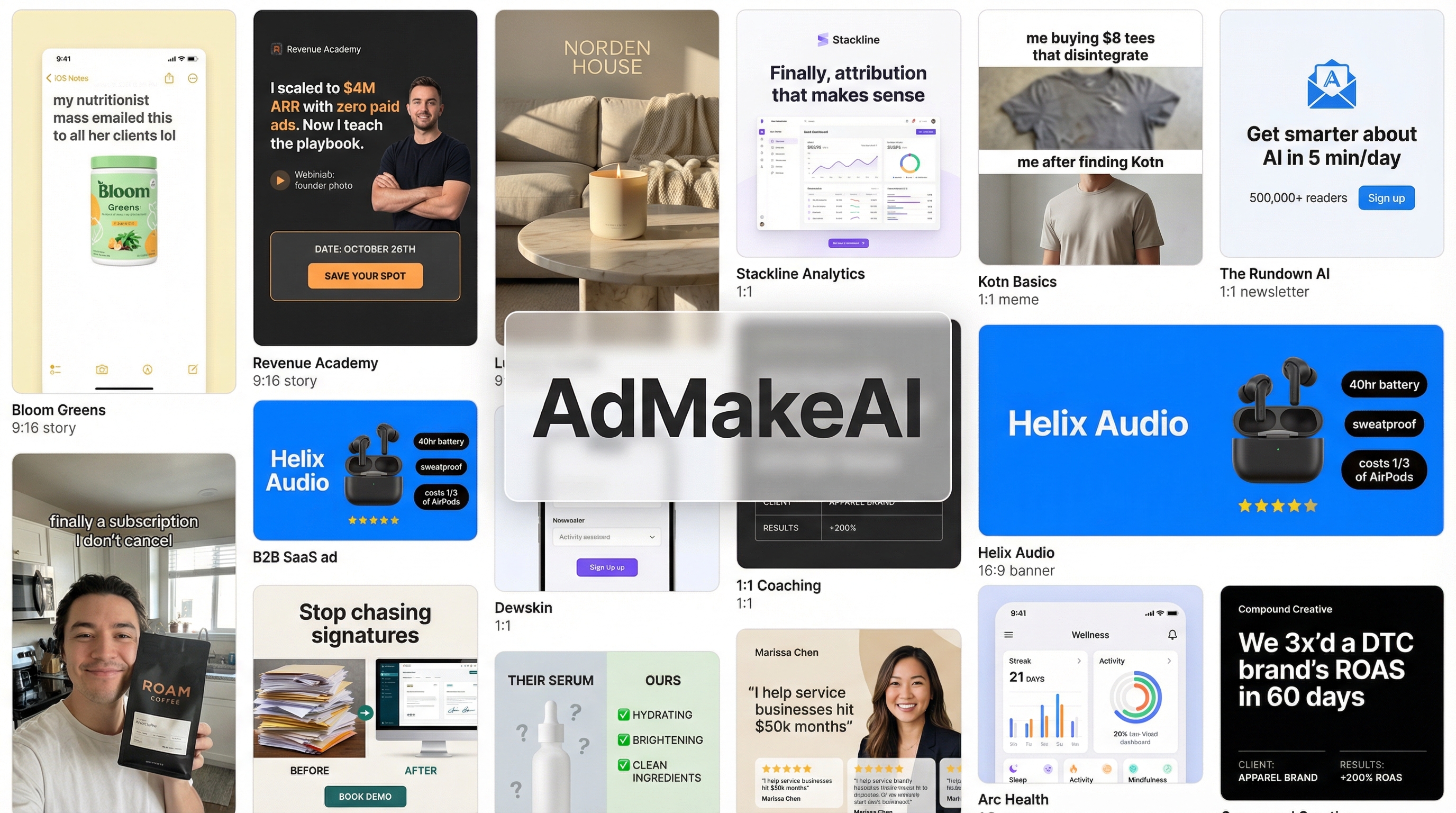 AdMake AI - Research competitor Facebook ads and create similar creatives